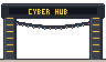 The Cyber Hub gate, standing across the road, hung with string lights